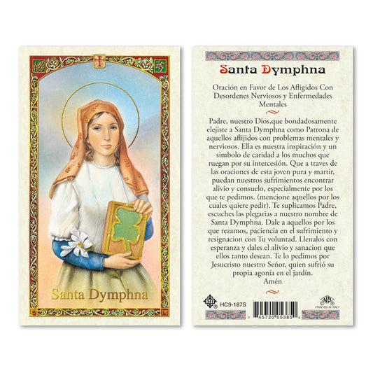 Santa Dymphna Holy Card