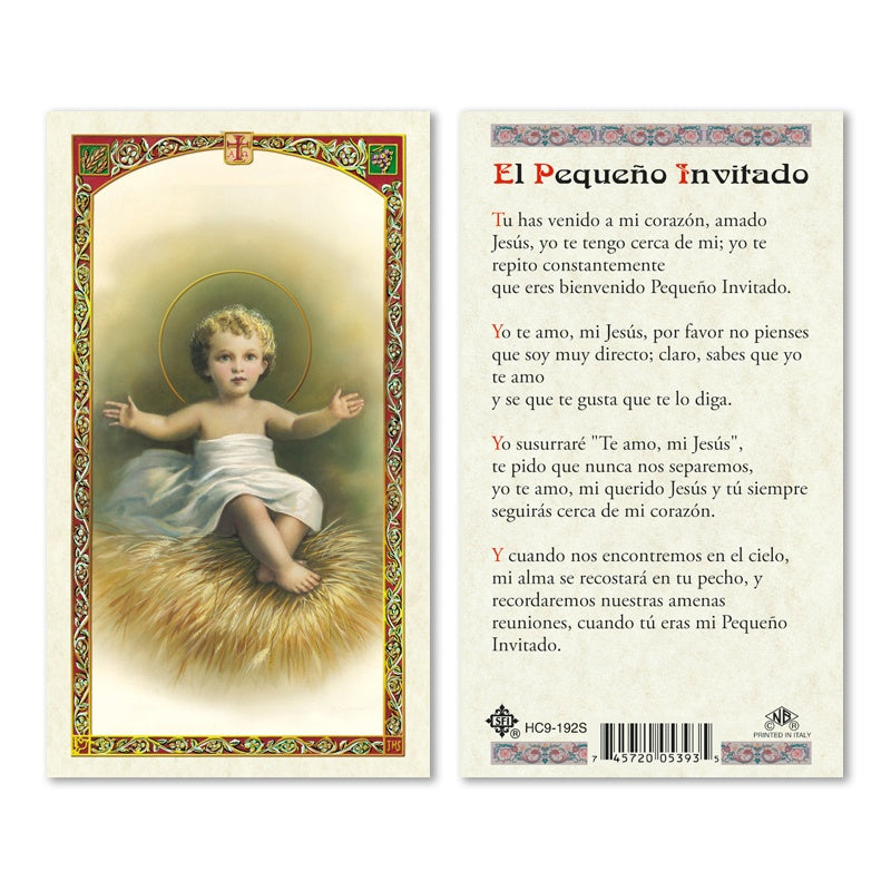 El Pequeno Invitado - Little Guest Holy Card