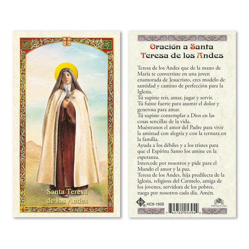 Santa Teresa de los Andes Holy Card