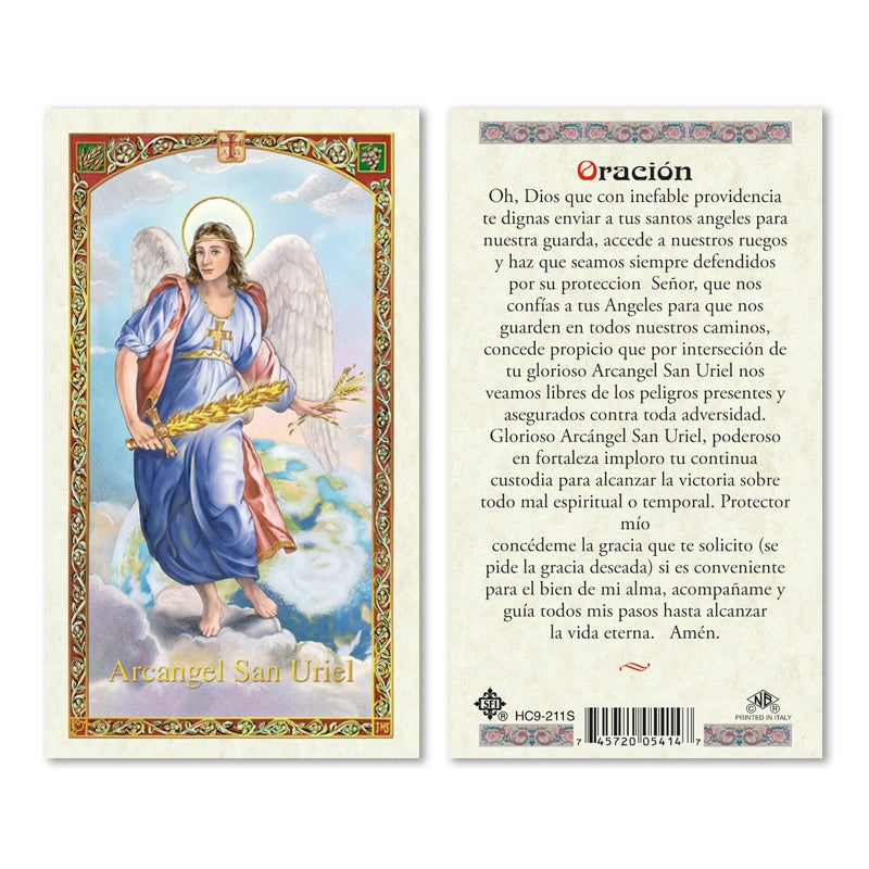 Arcangel Uriel Holy Card