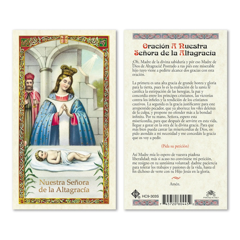 Senora de Altagracia - Holy Card