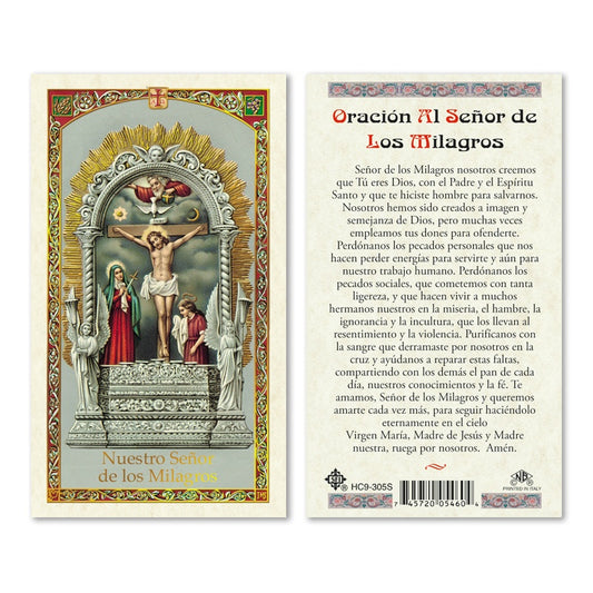 Senor de Milagros Holy Card