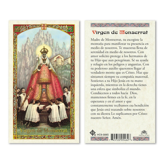 Virgen de Monserrat Holy Card
