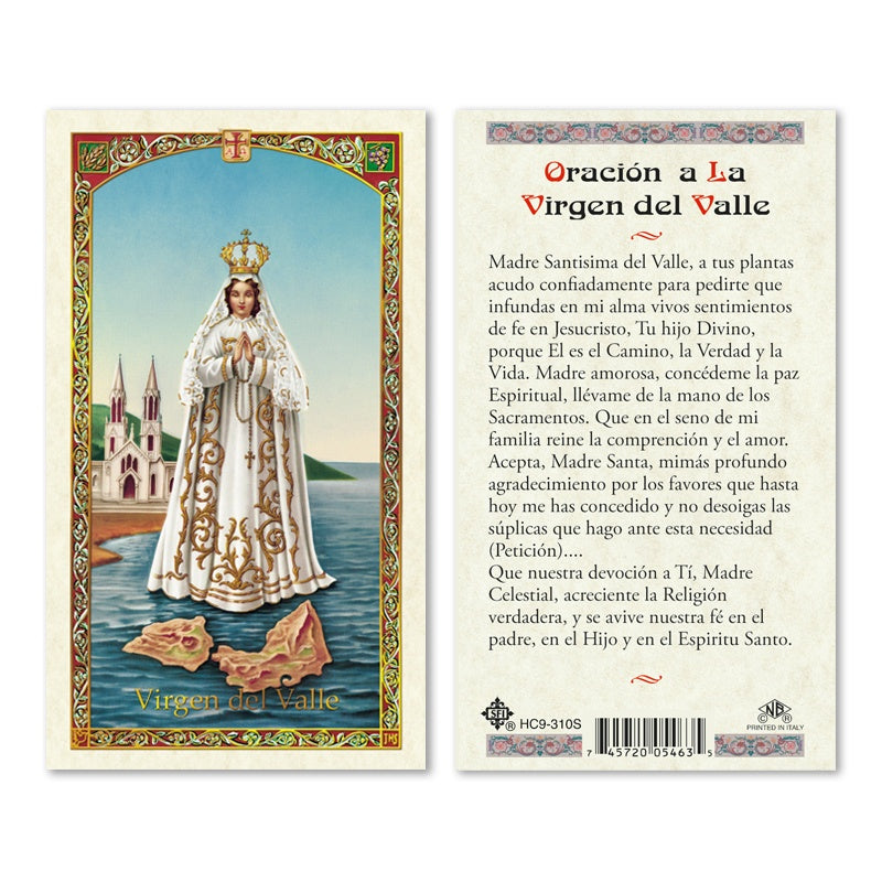 Virgen del Valle Holy Card