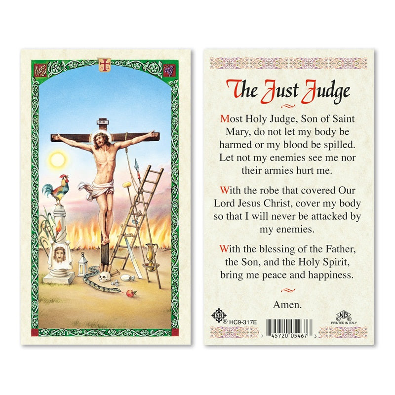 The Just Judge holy card