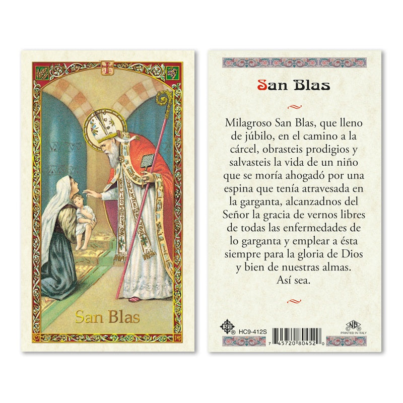 San Blas Holy Card
