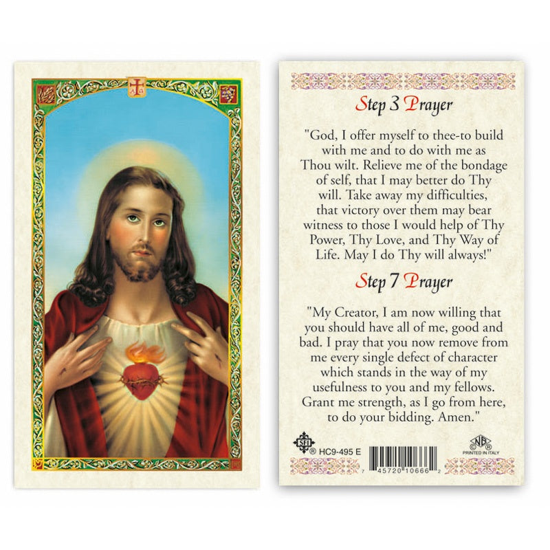 AA Step 3 and Step 7 Prayers Holy Card