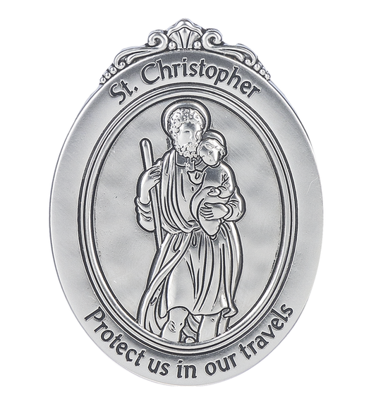 St. Christopher Protect Us In Our Travels Visor Clip