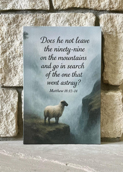 Biblical Canvas Wall Art Matthew 18:12-14
