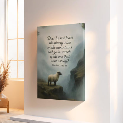 Biblical Canvas Wall Art Matthew 18:12-14