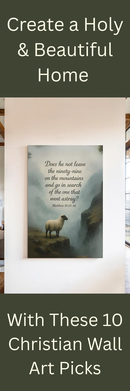 Biblical Canvas Wall Art Matthew 18:12-14