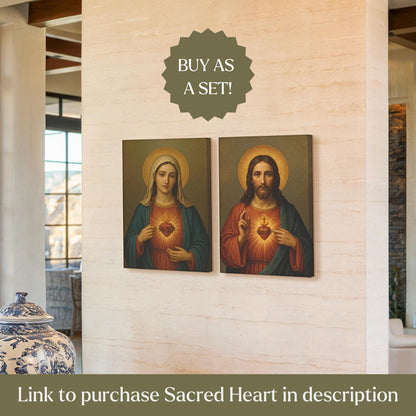 Immaculate Heart of Mary Canvas Wall Art
