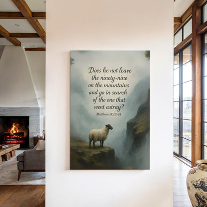 Biblical Canvas Wall Art Matthew 18:12-14
