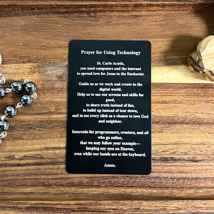 Carlo Acutis Metal Prayer Card