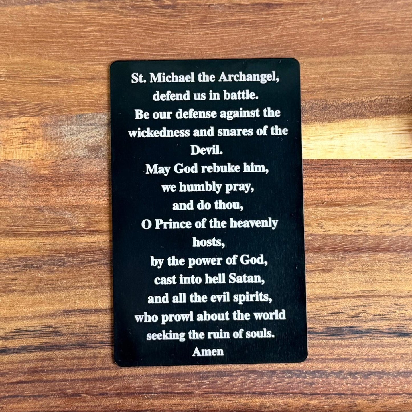 St. Michael Premium Metal Prayer Card