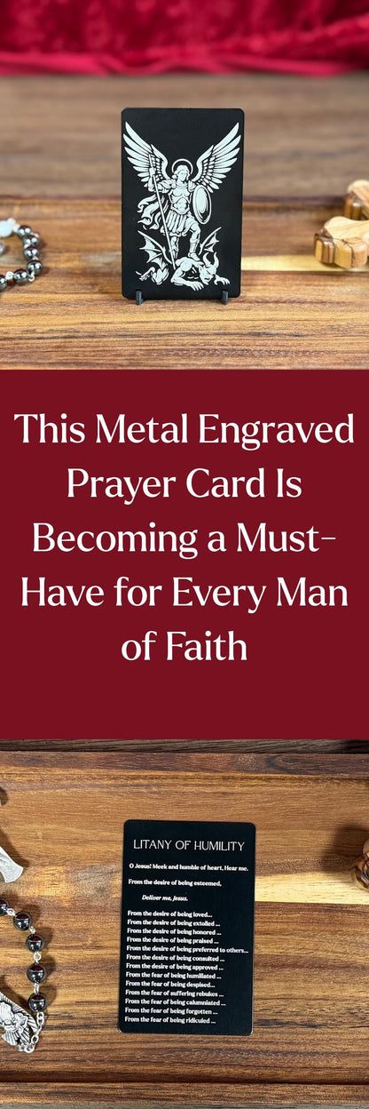 St. Michael Premium Metal Prayer Card