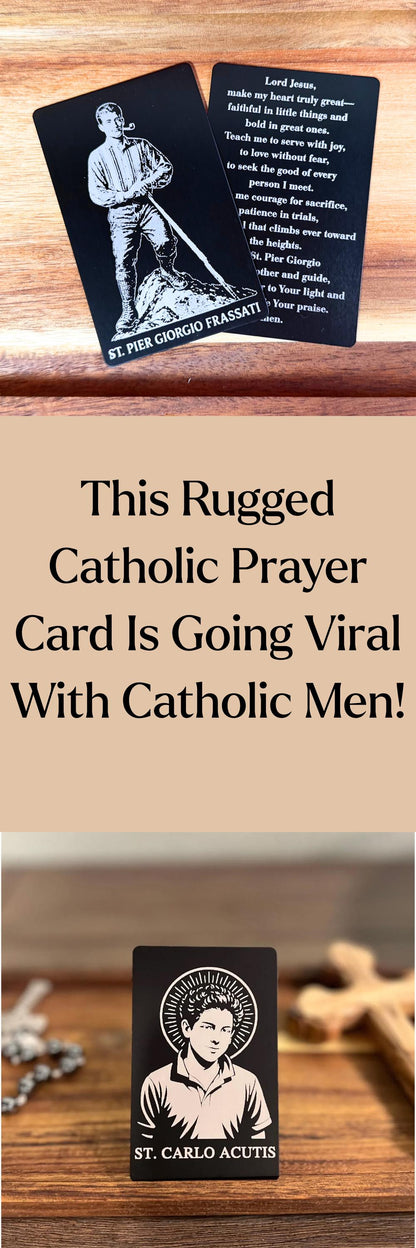 St. Pier Giorgio Frassati Premium Metal Prayer Card