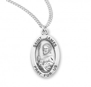 St. James, Oval Sterling Silver Medal