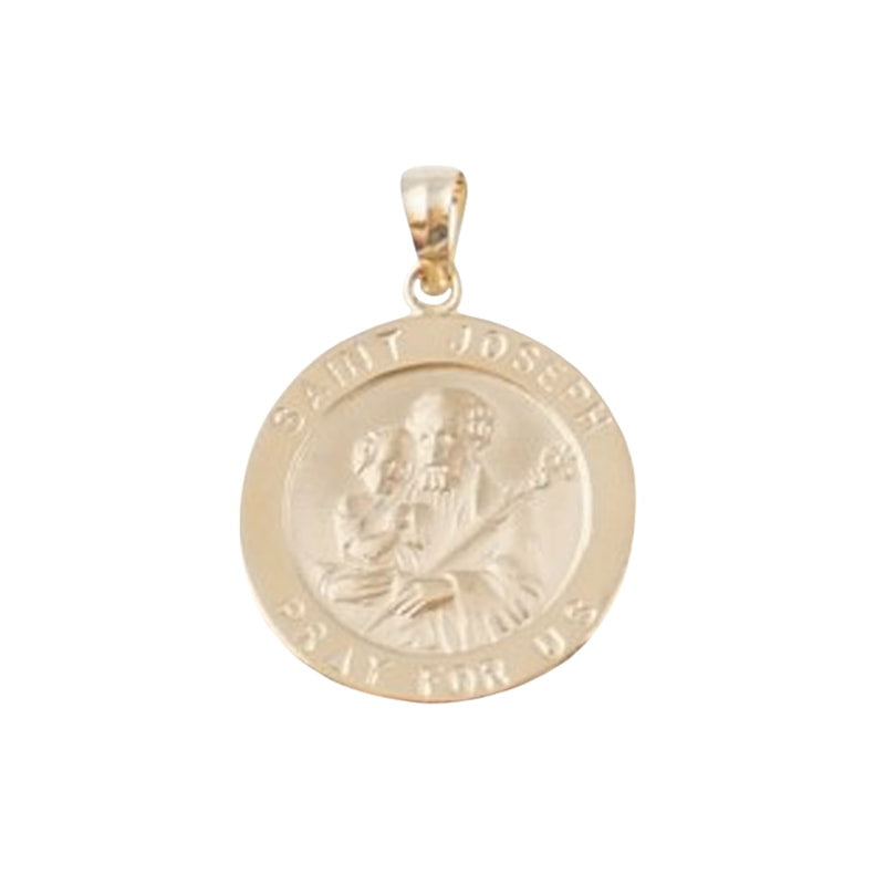 14 Kt Gold Round St. Joseph Medal