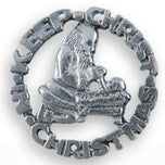 Kneeling Santa "Keep Christ in Christmas" Lapel Pin - #MRG