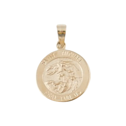 St. Michael 14 Kt Gold Medal