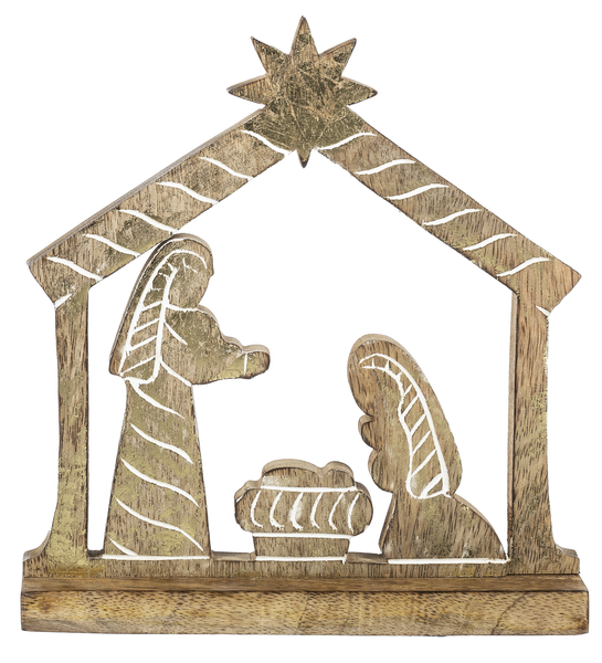 Carved Wood Nativity