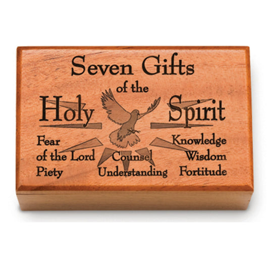 Seven Gifts of the Holy Spirit Wooden Box