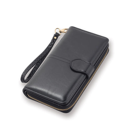 Leatherette Wristlet Wallet with Cross Tassel, by Nelli