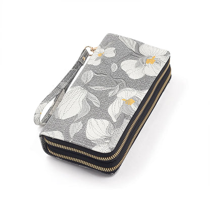 Floral Wristlet Wallet with Cross Tassel, by Nelli