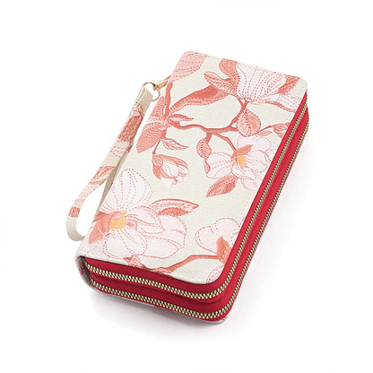 Floral Wristlet Wallet with Cross Tassel, by Nelli