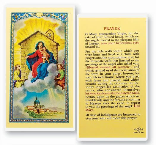 Our Lady of Loreto Prayer Holy Card