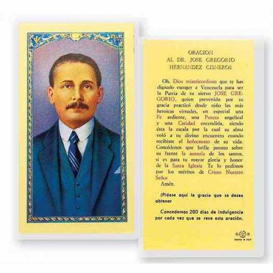 Oracion al Dr. Jose Gregorio Hernandez Cisneros Holy Card