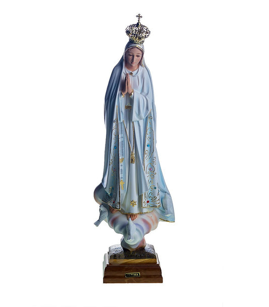 Our Lady of Fatima, Glass Eyes - 18" Statue