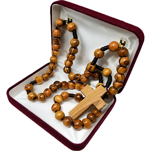 Olive Wood Rope Rosary - Holy Land