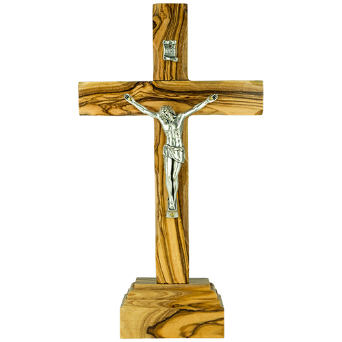 Olive Wood Standing Crucifix - Made in Bethlehem