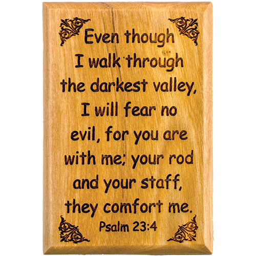 Psalm 23 Olive Wood Magnet