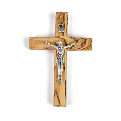 3.5" Olive Wood Crucifix From Jerusalem