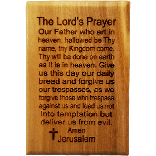 The Lord's Prayer Olive Wood Magnet(The Our Father)