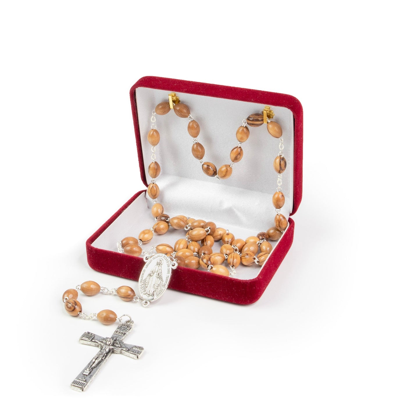 Miraculous Medal Olive Wood Rosary