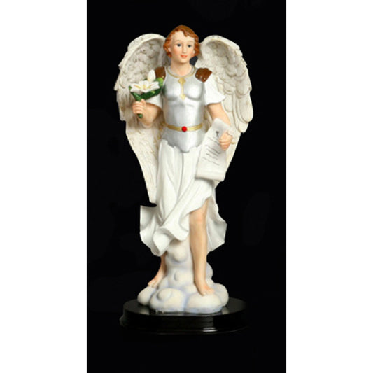 8" St. Gabriel Statue on Wood Base