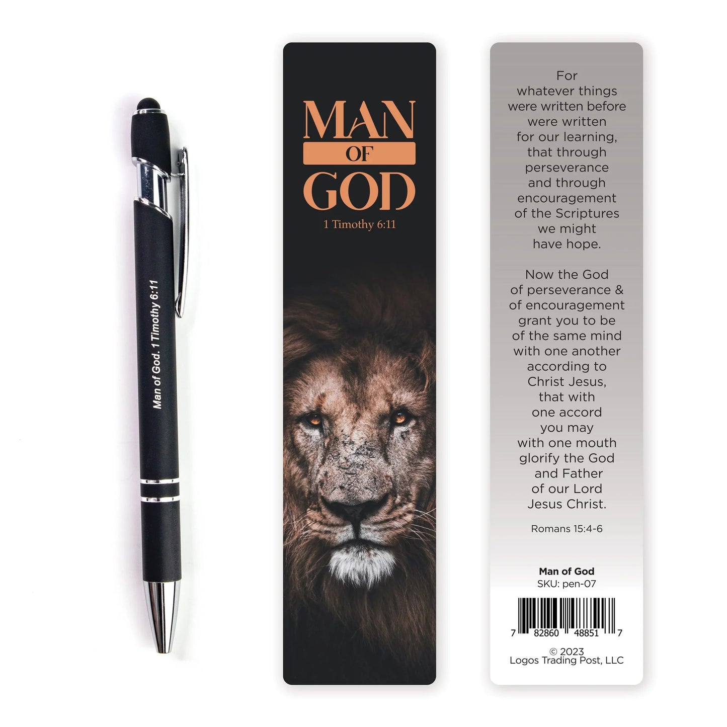 Scripture Pen with Stylus and Bookmark (4 Color/Scripture Variants)