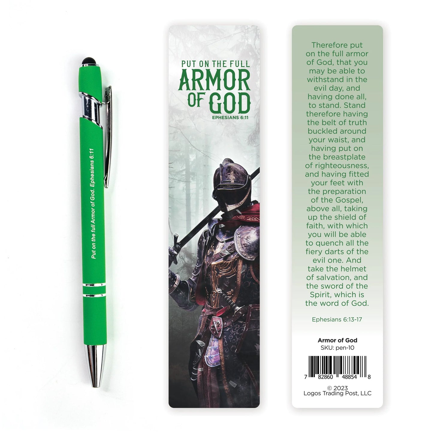 Scripture Pen with Stylus and Bookmark (4 Color/Scripture Variants)