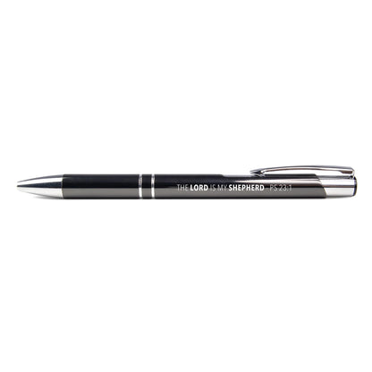 Scripture Pen, Retractable Black Ink Pen