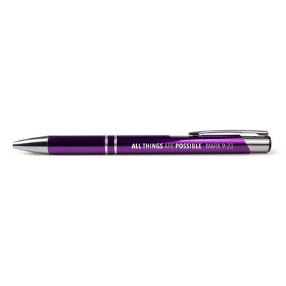 Scripture Pen, Retractable Black Ink Pen
