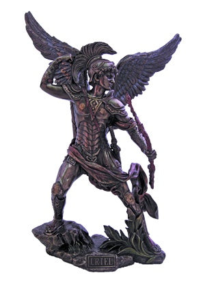 St. Uriel The Archangel In Cold Cast Bronze - 13.25"