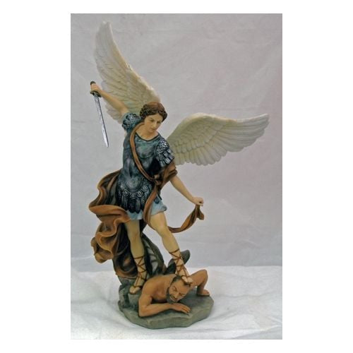 14.5" St. Michael Statue in Hand-Painted Color