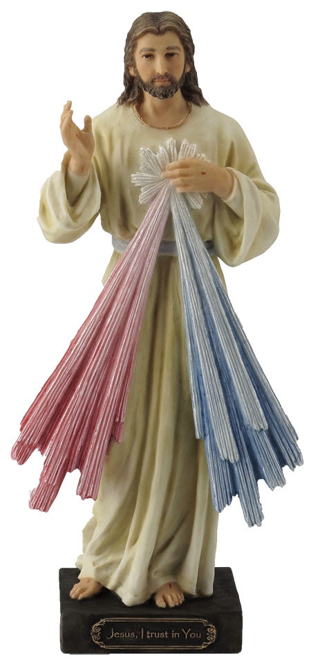 Divine Mercy, Veronese, Hand-Painted - 8" Statue