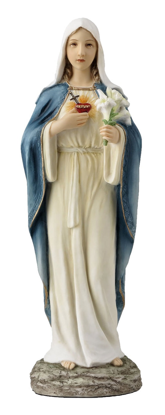 A Veronese Immaculate Heart of Mary statue in fully hand-painted color, 10".