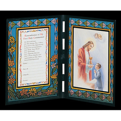 First Communion Remembrance Stained Glass Plaque