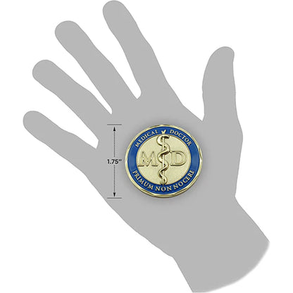 Medical Doctor Gold Plated Challenge Coin - Psalm 91